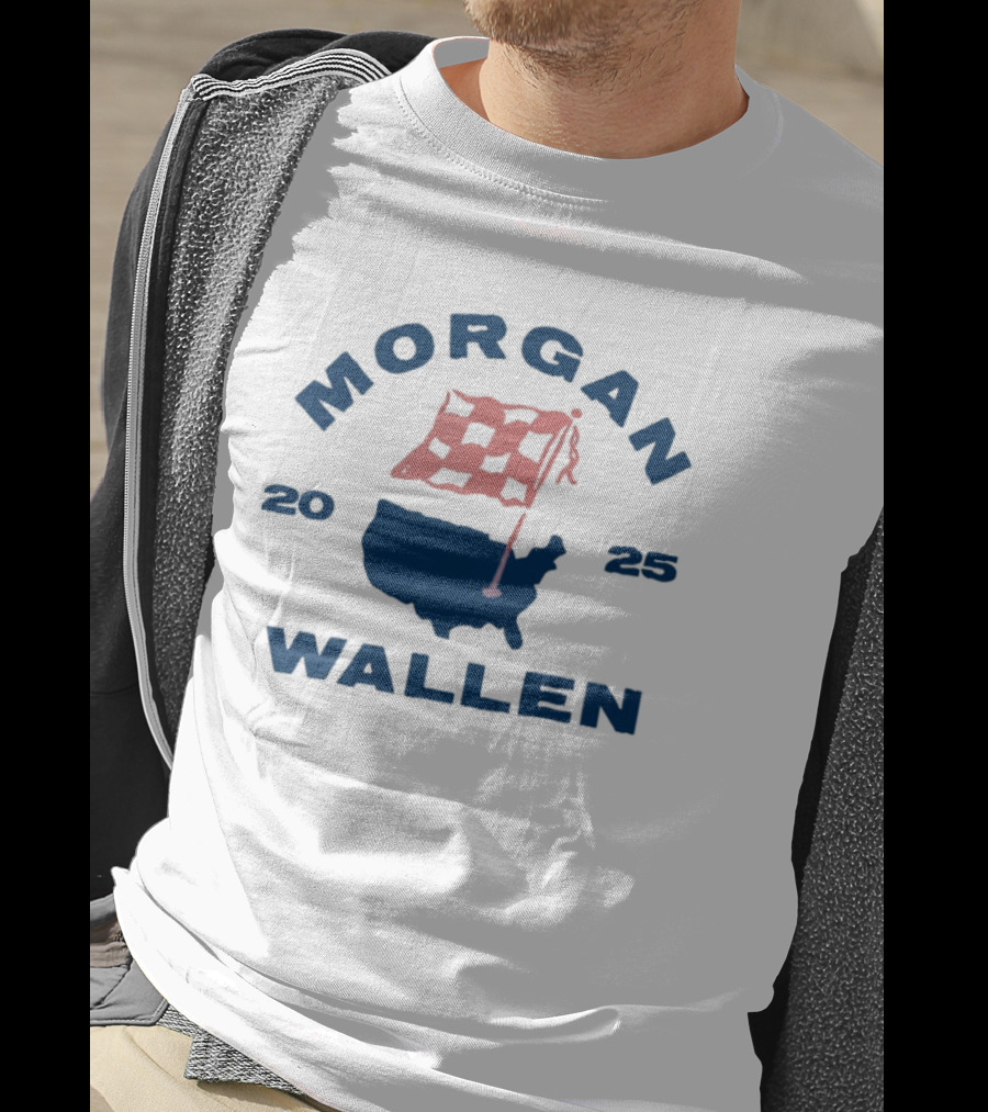 Morgan Wallen 2025 USA Tour Flag T-Shirt