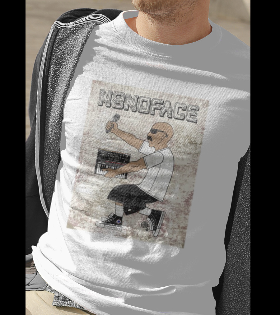 N8noface Az-Tech Synth Microphone And Keyboard Style T-Shirt