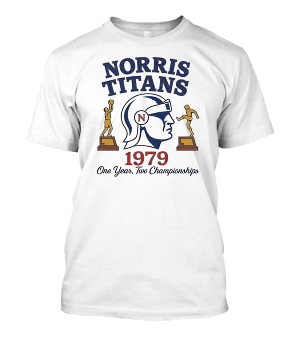 Norris Titans 1979 One Year Two Championships Iconic Sports Victory T-Shirt