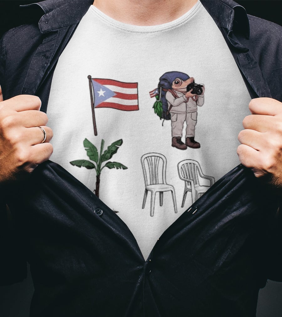 Boricua Puerto Rican Flag Coqui Palm Chairs 2025 T-Shirt