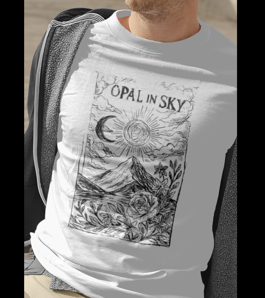 Opal In Sky Lost Moon Owl Mystic Forest Alyvia White T-Shirt