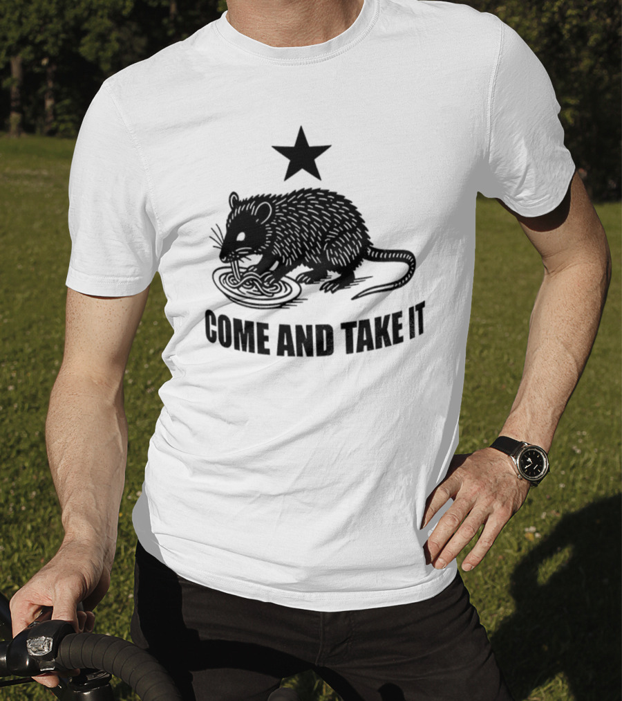 Opossum Come And Take It Flag Political Protest Statement T-Shirt