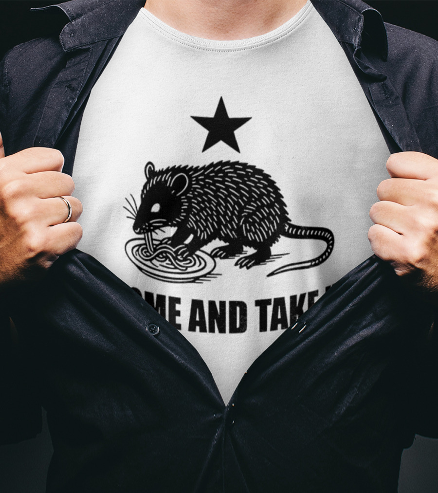 Opossum Come And Take It Flag Political Protest Statement T-Shirt
