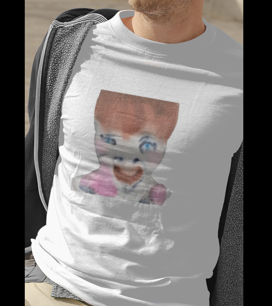 Pearly Drops The Voices Are Coming Back Creepy Clown Face Pink And Brown Hair Blue Eyes T-Shirt