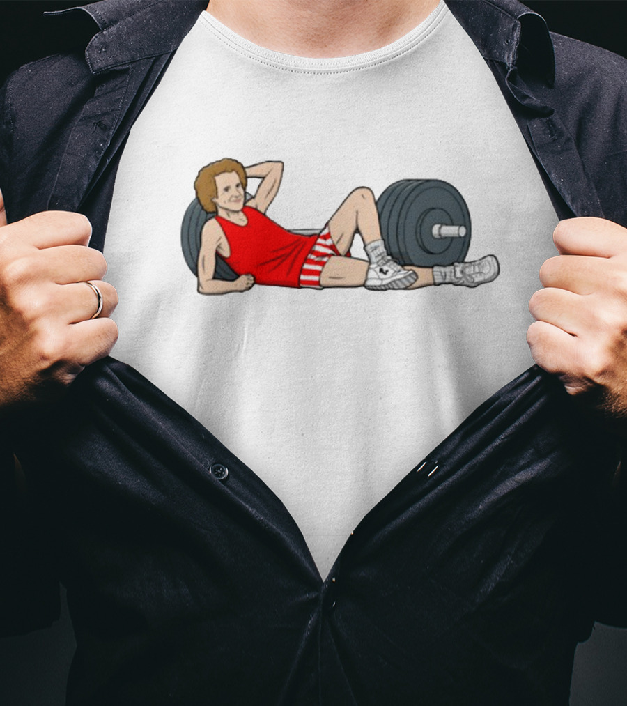 Richard Simmons Weightlifting Fitness Icon Vintage Style T-Shirt