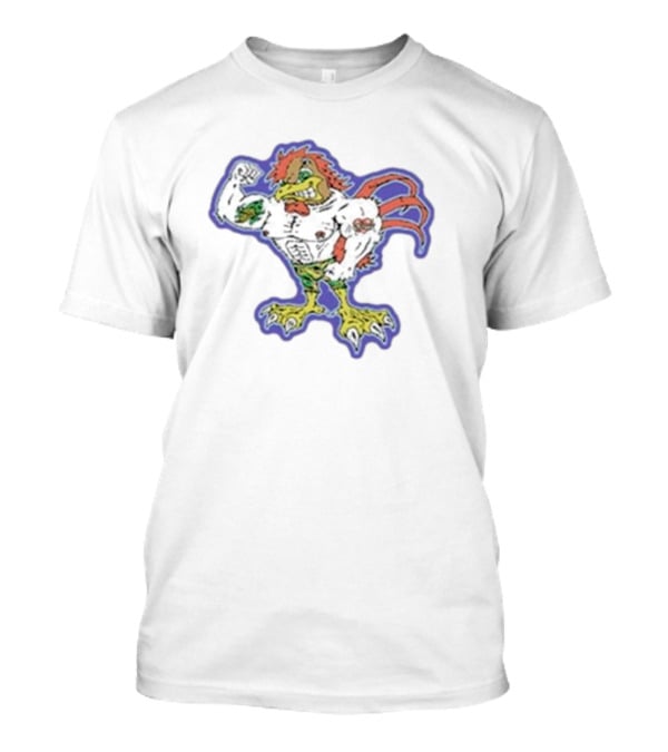 SGT Buff Chicken Flexing Muscles Cartoon T-Shirt