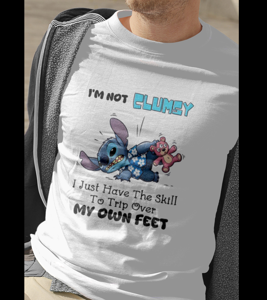 Stitch Clumsy Skill To Trip Over My Own Feet With Teddy Bear T-Shirt