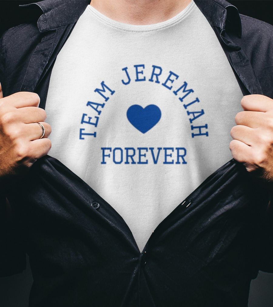 Team Jeremiah Forever Blue Heart Emblem T-Shirt