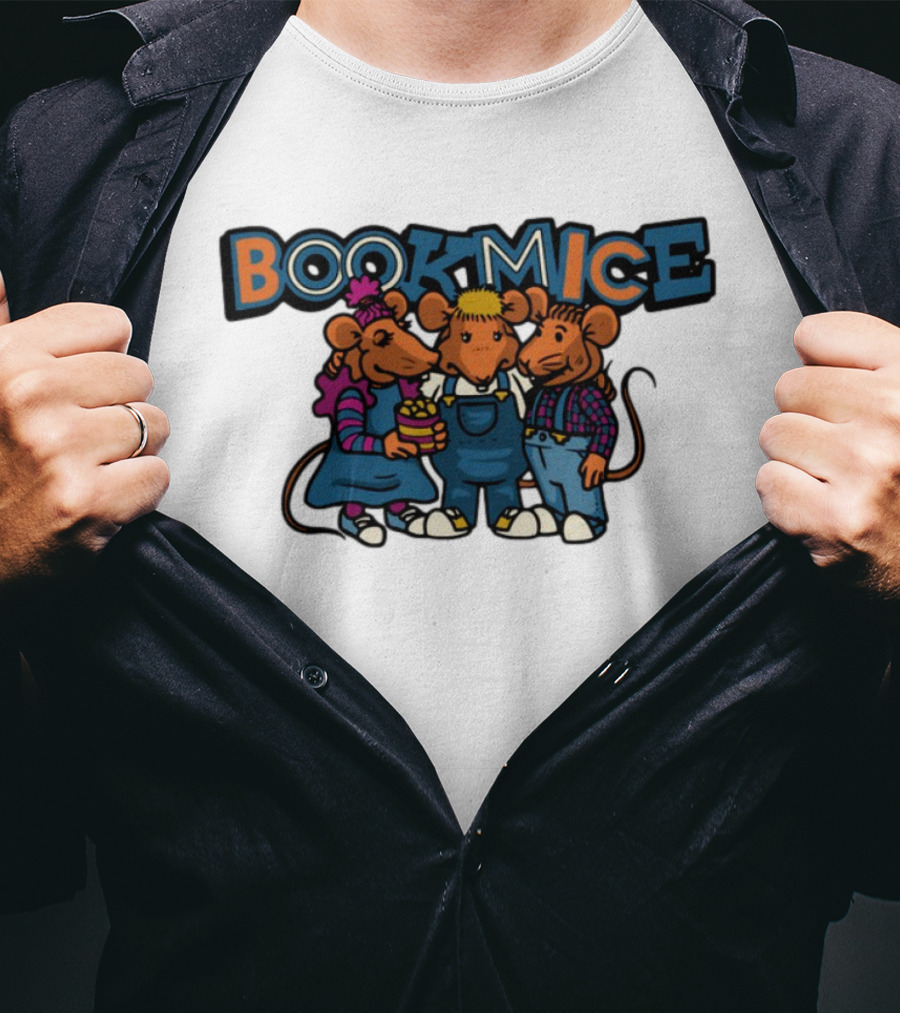 Bookmice TVO Kids Show Characters Retro Cartoon Mice Trio T-Shirt