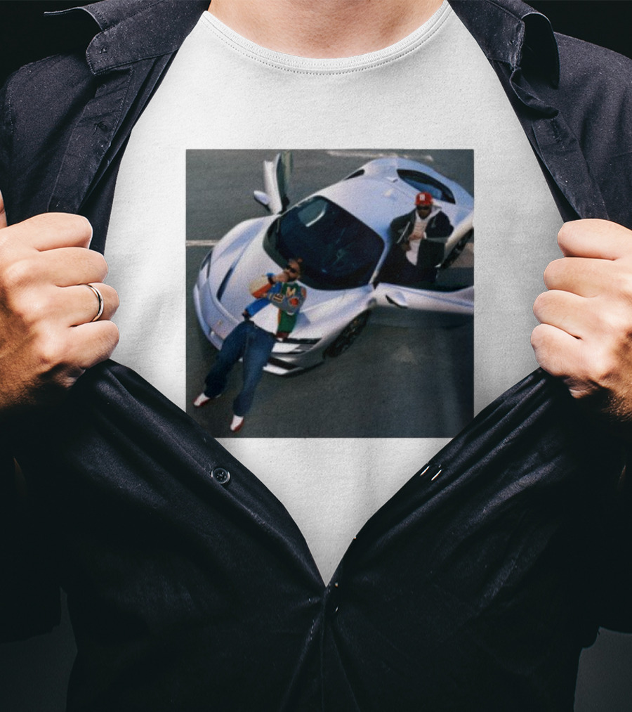 Until Night Comes Album Silver Sports Car Duo T-Shirt