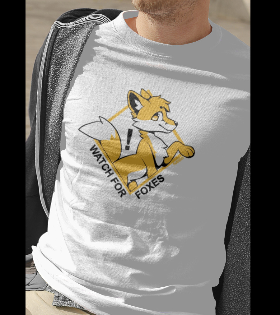 For Foxes Yellow And Black Fox Illustration T-Shirt