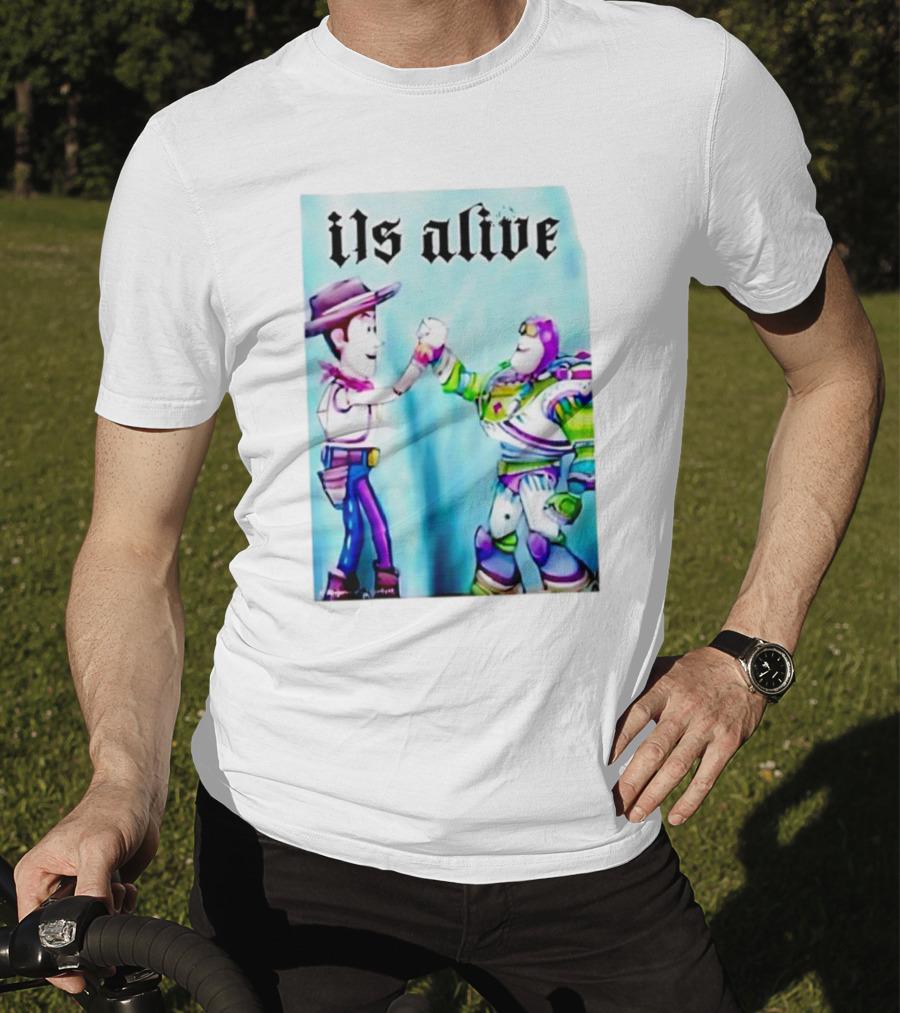 Ils Alive Woody And Buzz Lightyear Fist Bump T-Shirt