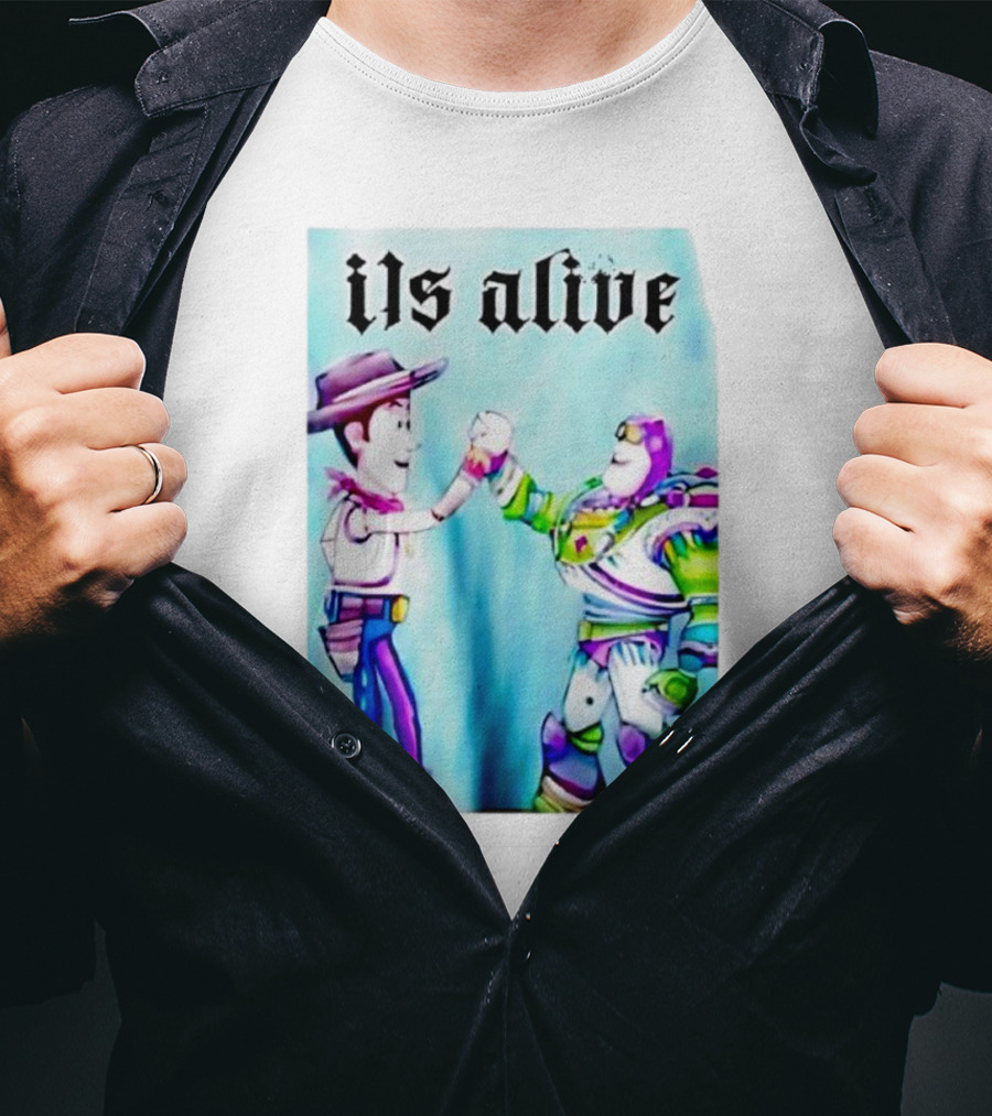 Ils Alive Woody And Buzz Lightyear Fist Bump T-Shirt