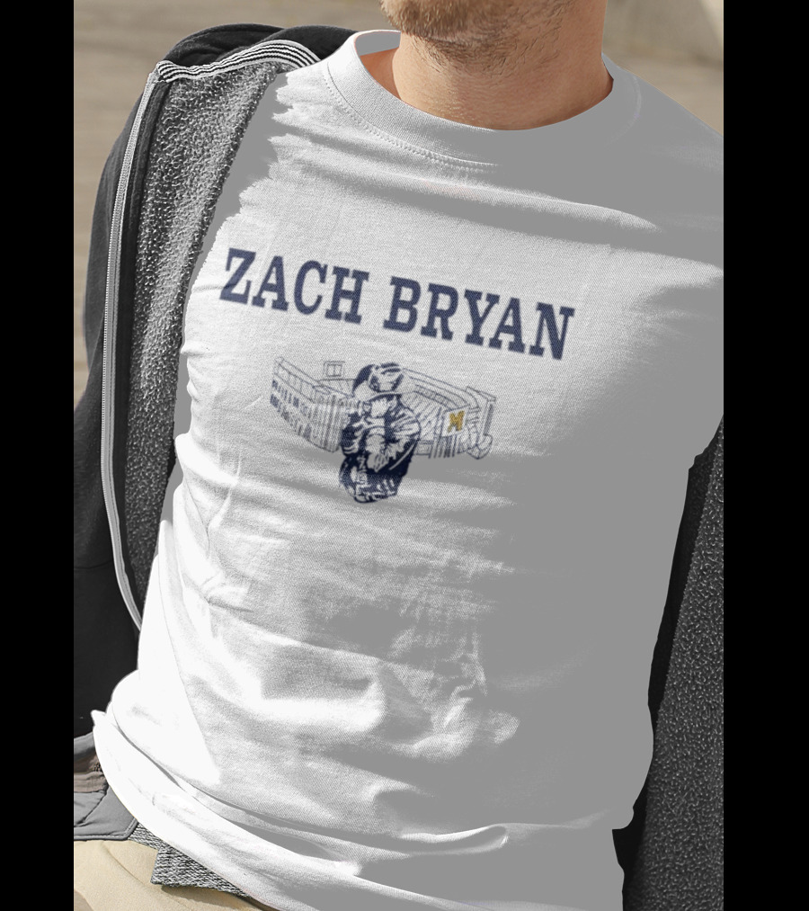 Zach Bryan Concert At Michigan Stadium Iconic Music Event T-Shirt