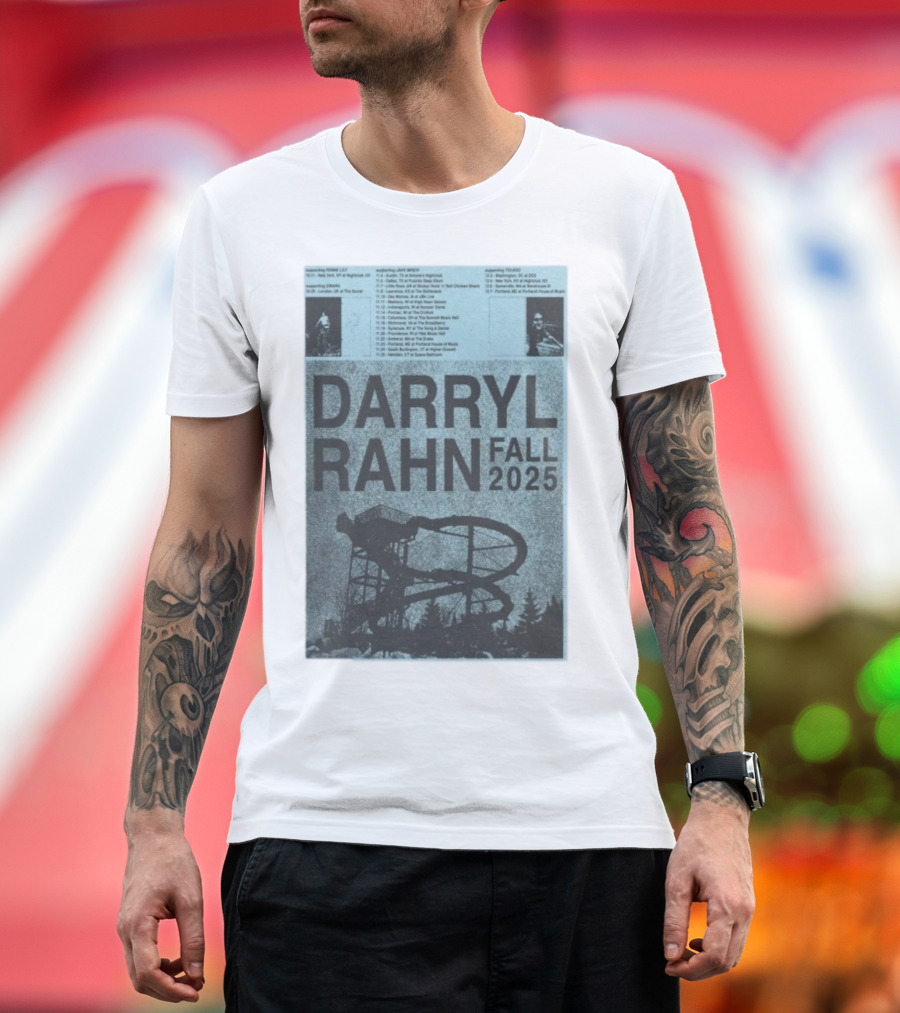 Darryl Rahn Fall Tour 2025 Water Slide Concert Dates T-Shirt