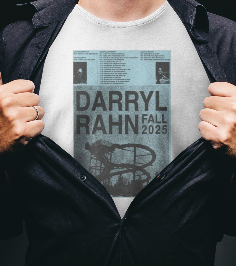 Darryl Rahn Fall Tour 2025 Water Slide Concert Dates T-Shirt