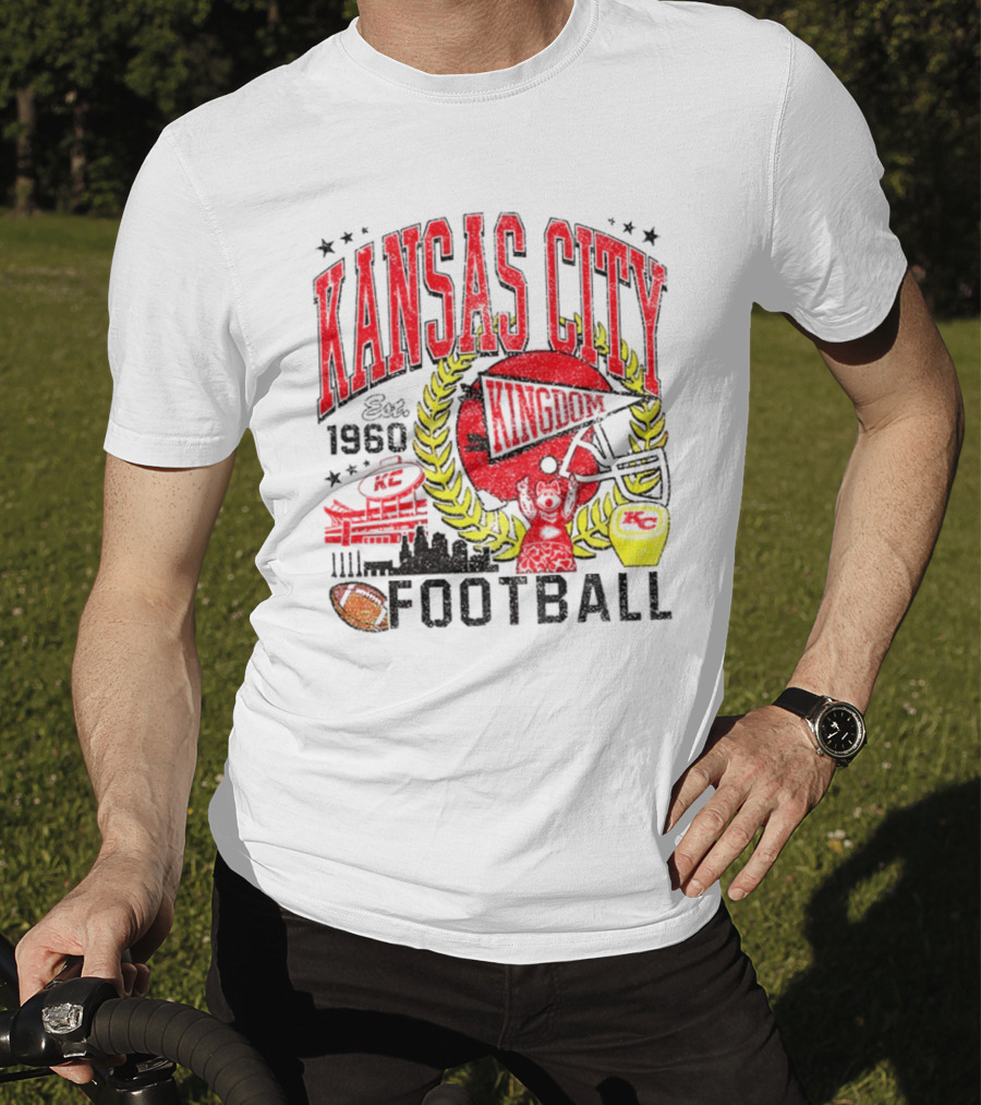 Kansas City Kingdom Chiefs Football Est 1960 T-Shirt