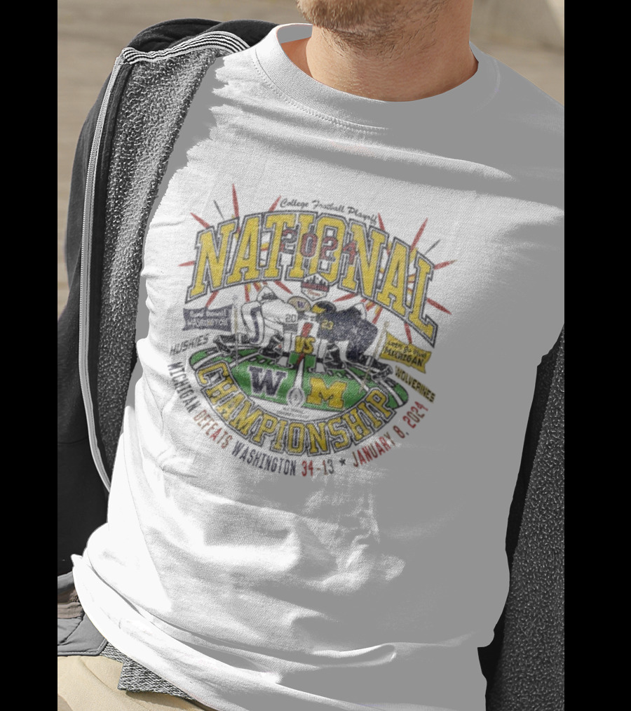 College Football Playoff National Championship 2024 Washington Huskies Vs Michigan Wolverines January 8 T-Shirt