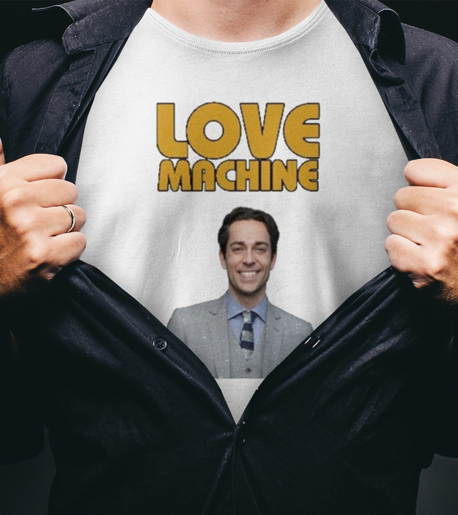 Zachary Levi Love Machine Raglan Smiling Style T-Shirt