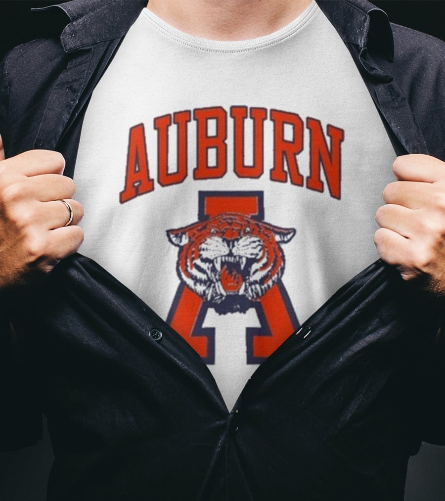 Auburn Tigers Roaring Vintage Logo Retro College Spirit T-Shirt