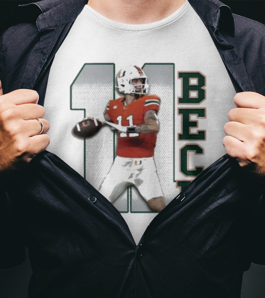 Miami Hurricanes Carson Beck #11 Player Tribute T-Shirt