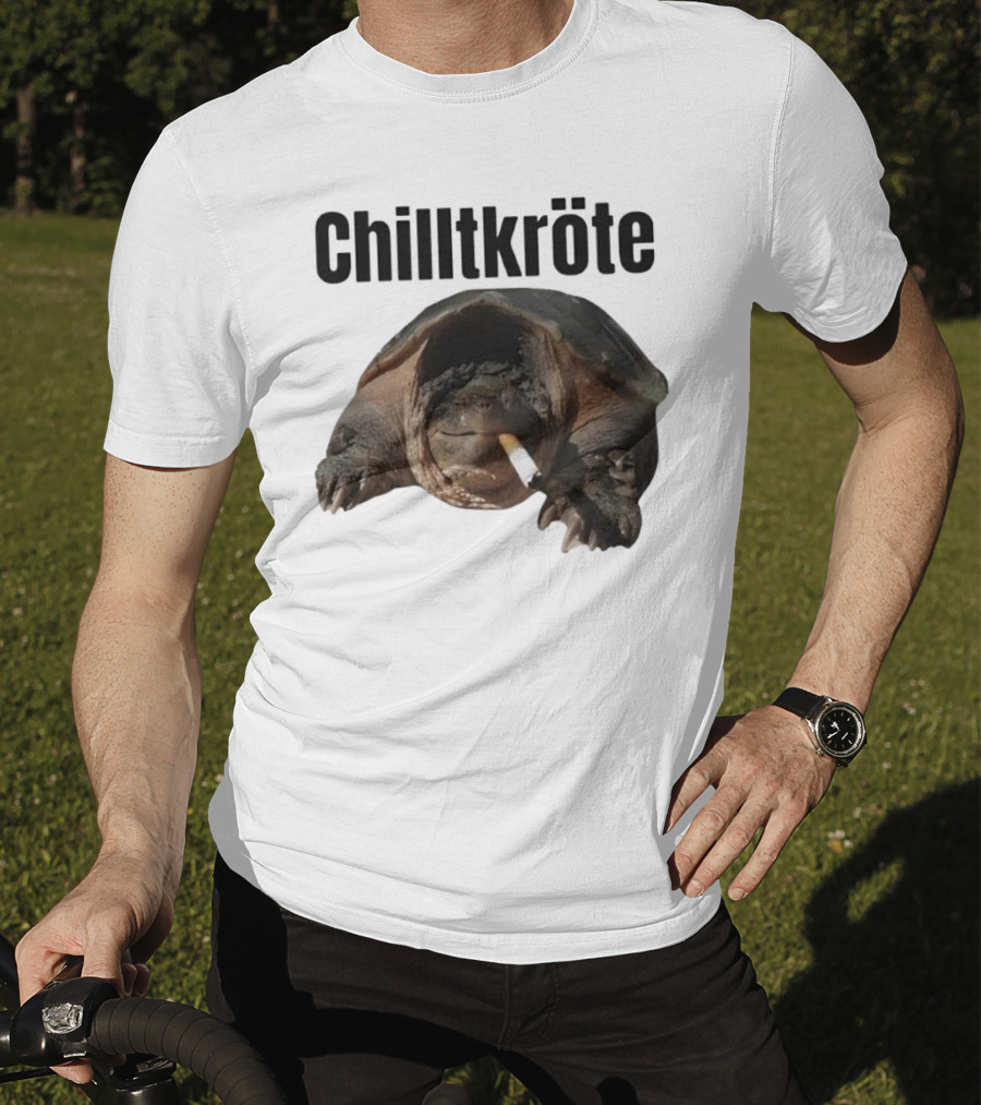 Chilltkröte Snapping Turtle With Cigarette Chelydra Serpentina T-Shirt
