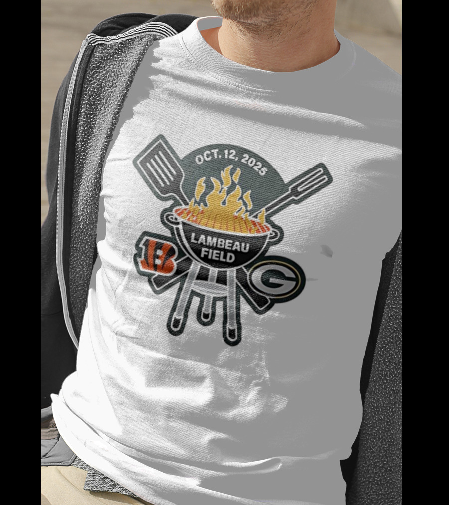 Green Bay Packers Cincinnati Bengals Lambeau Field October 12 2025 BBQ Tailgate Event T-Shirt