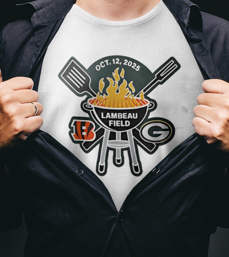 Green Bay Packers Cincinnati Bengals Lambeau Field October 12 2025 BBQ Tailgate Event T-Shirt