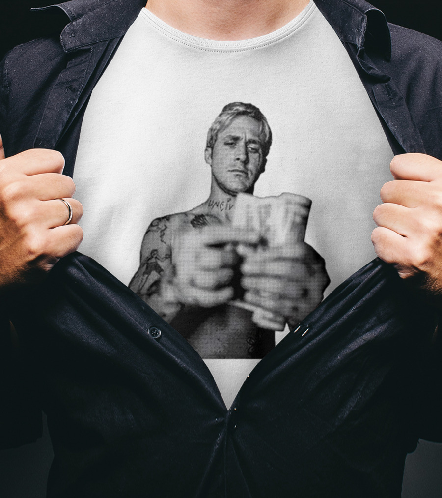 Handsome Luke Counting Money Tattoo Portrait T-Shirt