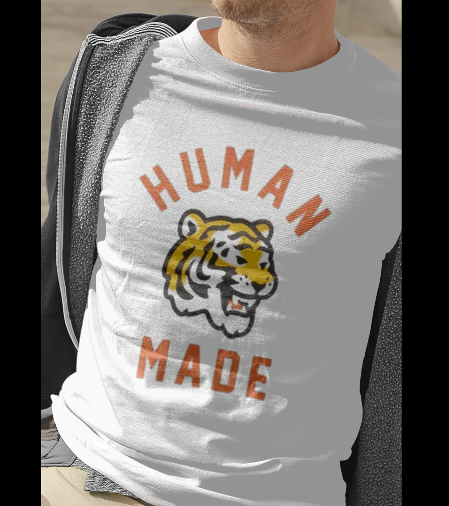Human Made Tiger Head Vintage Style T-Shirt
