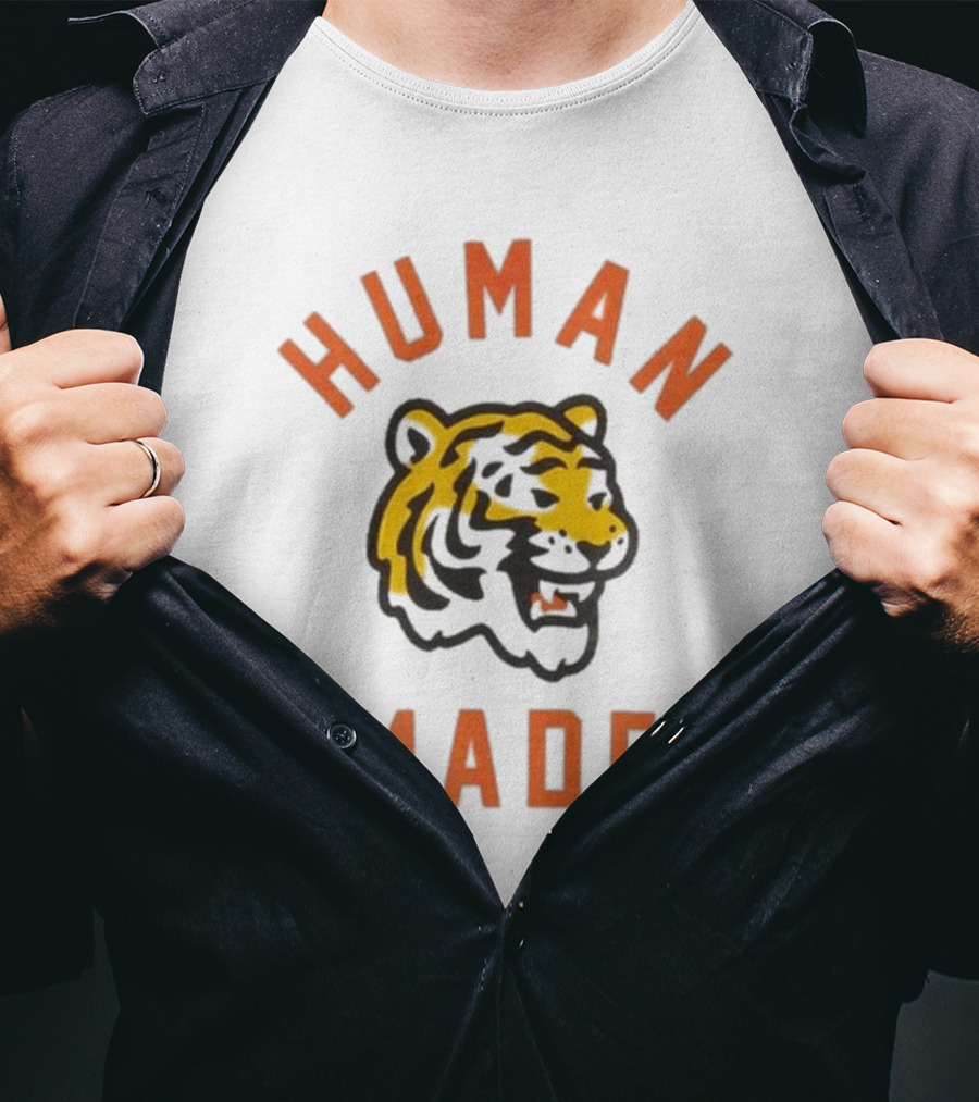 Human Made Tiger Head Vintage Style T-Shirt