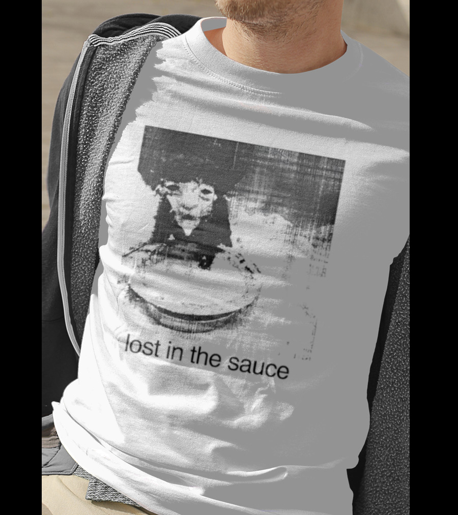 Lost In The Sauce Cat Image With Text T-Shirt