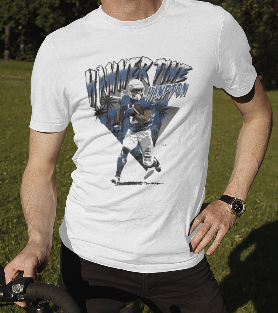 Hammer Time Hampton Los Angeles Chargers Football Palm Trees Icon T-Shirt