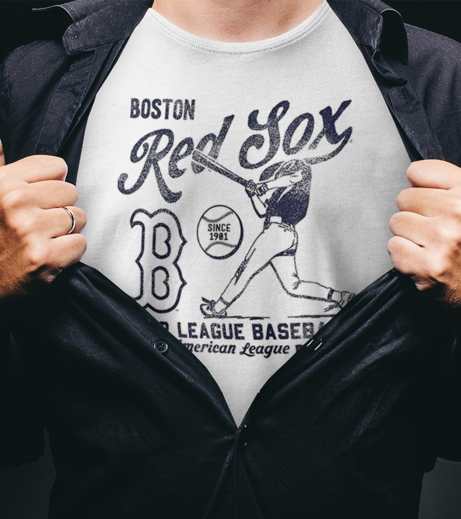 Boston Red Sox Major League Baseball Since 1901 Batter Foundation T-Shirt