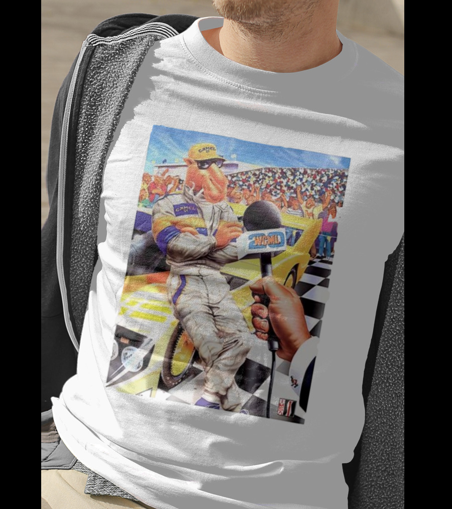 Camel GT Racing Driver Interview Checkered Flag Scene T-Shirt