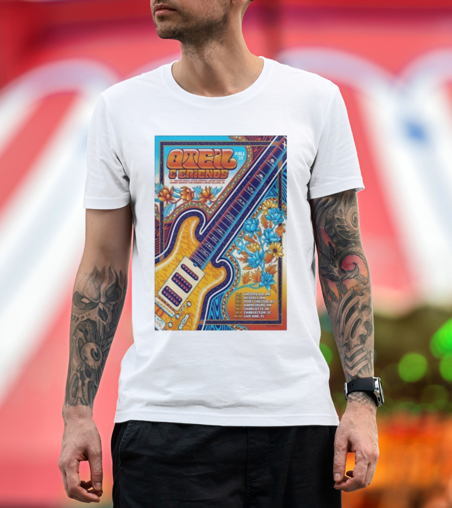 Oteil And Friends Fall 25 Tour Harrisburg PA Guitar Art T-Shirt