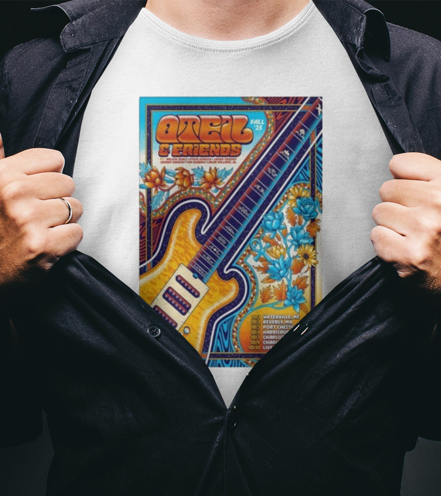 Oteil And Friends Fall 25 Tour Harrisburg PA Guitar Art T-Shirt