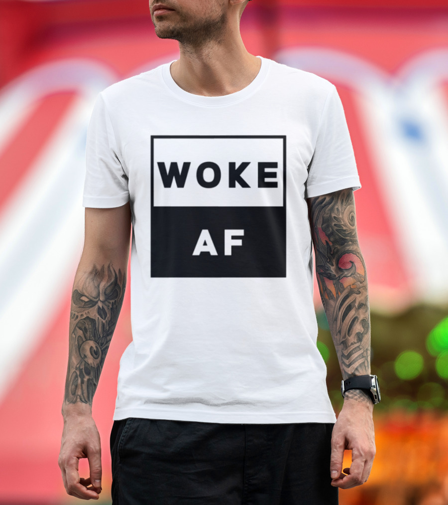 David Wearing Woke Af Bold Statement Trendy Phrase T-Shirt