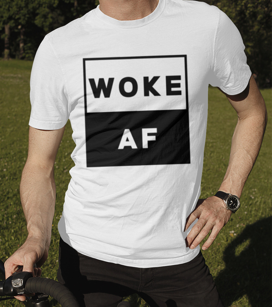 David Wearing Woke Af Bold Statement Trendy Phrase T-Shirt