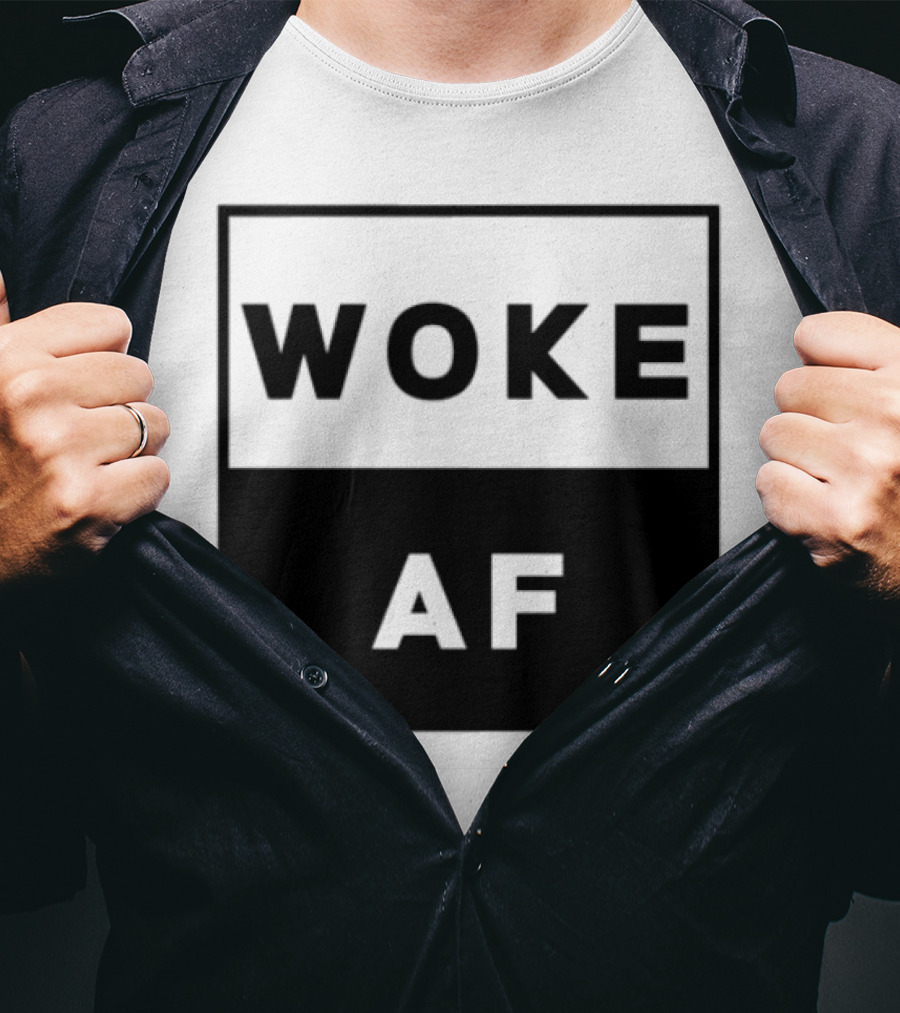 David Wearing Woke Af Bold Statement Trendy Phrase T-Shirt