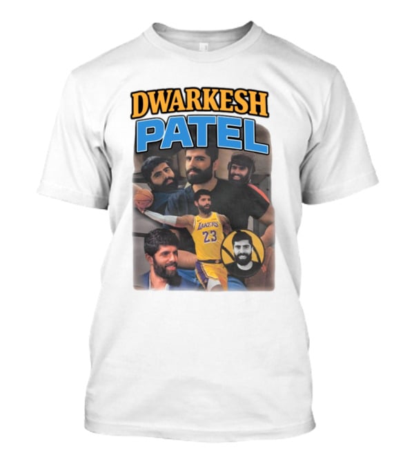 Dwarkesh Patel Lakers 23 Basketball Tribute T-Shirt