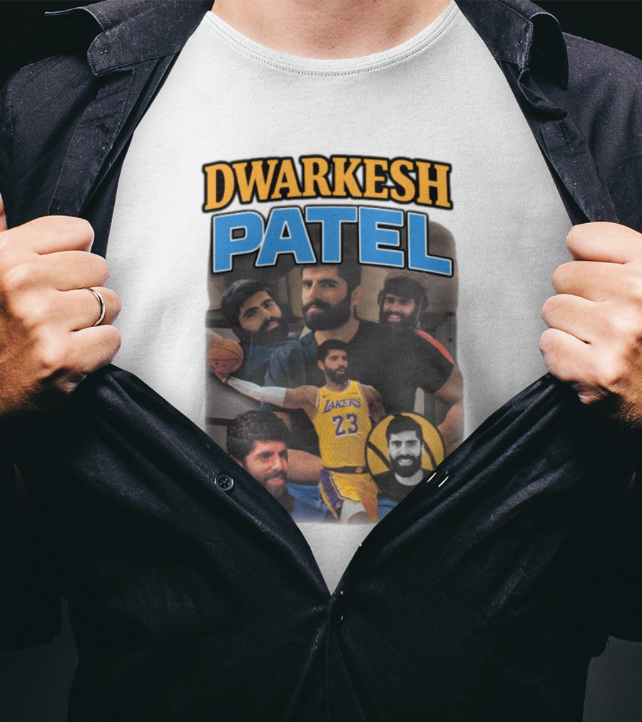 Dwarkesh Patel Lakers 23 Basketball Tribute T-Shirt