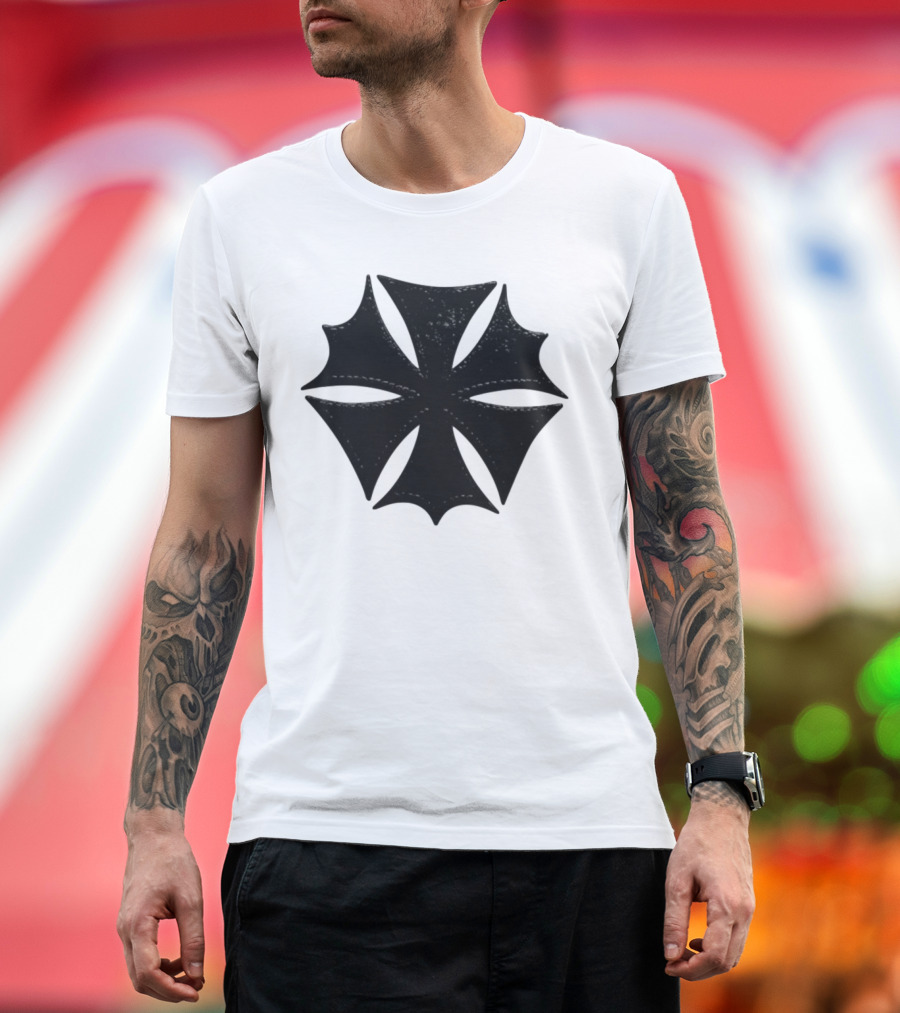 Hardstone Psycho Iron Cross Symbol Black T-Shirt