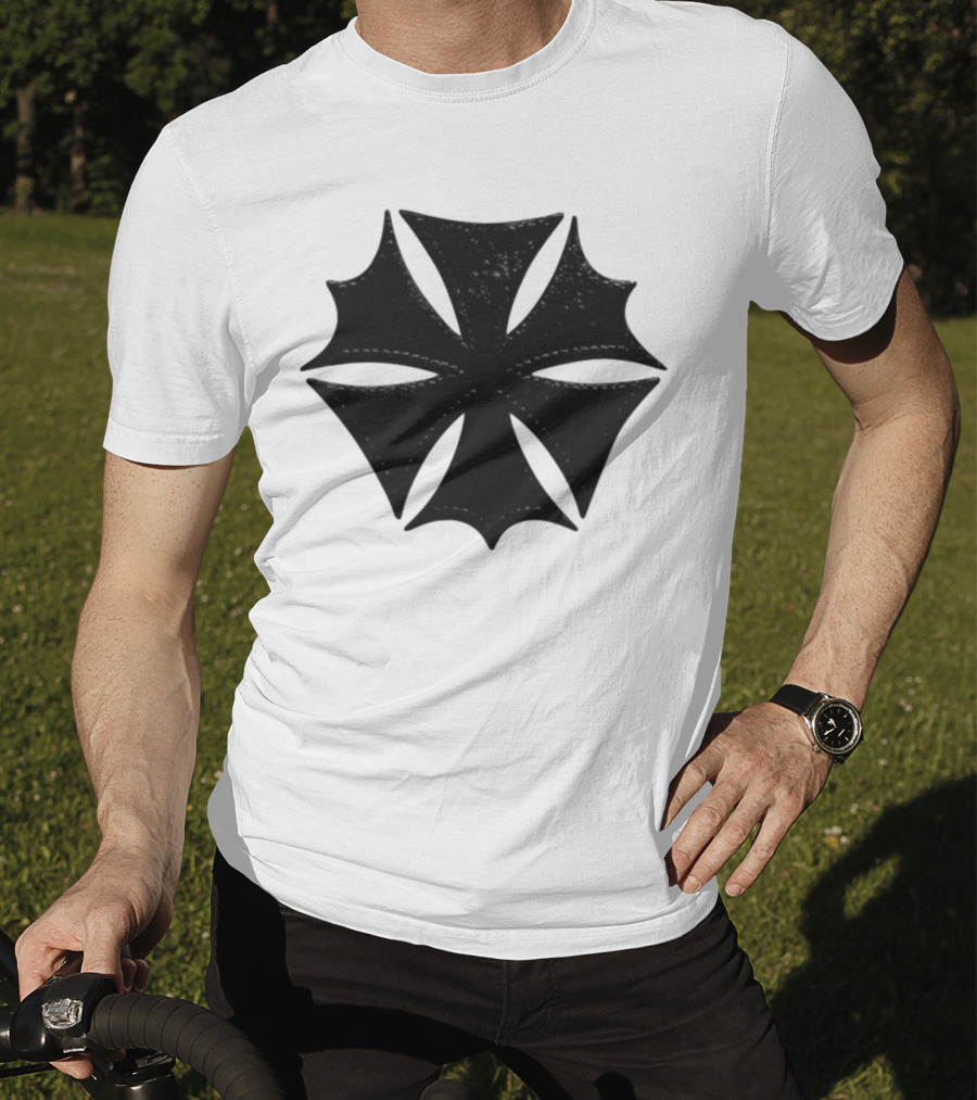 Hardstone Psycho Iron Cross Symbol Black T-Shirt