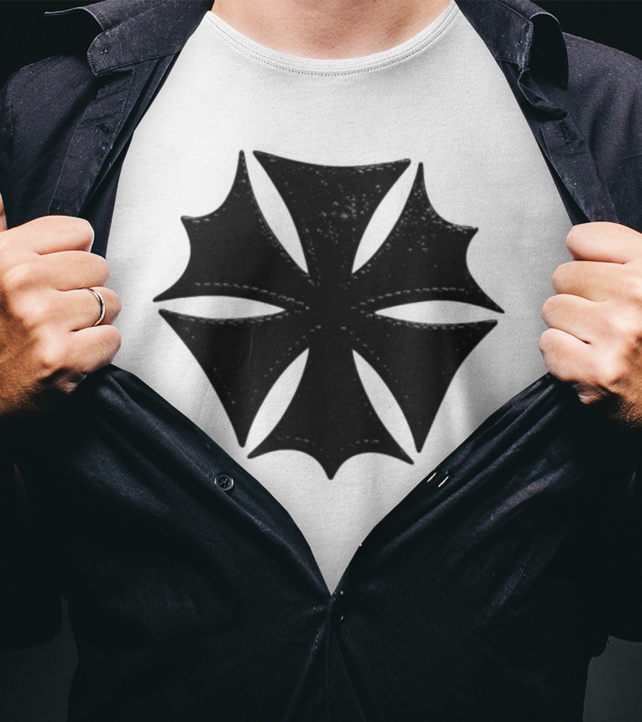 Hardstone Psycho Iron Cross Symbol Black T-Shirt