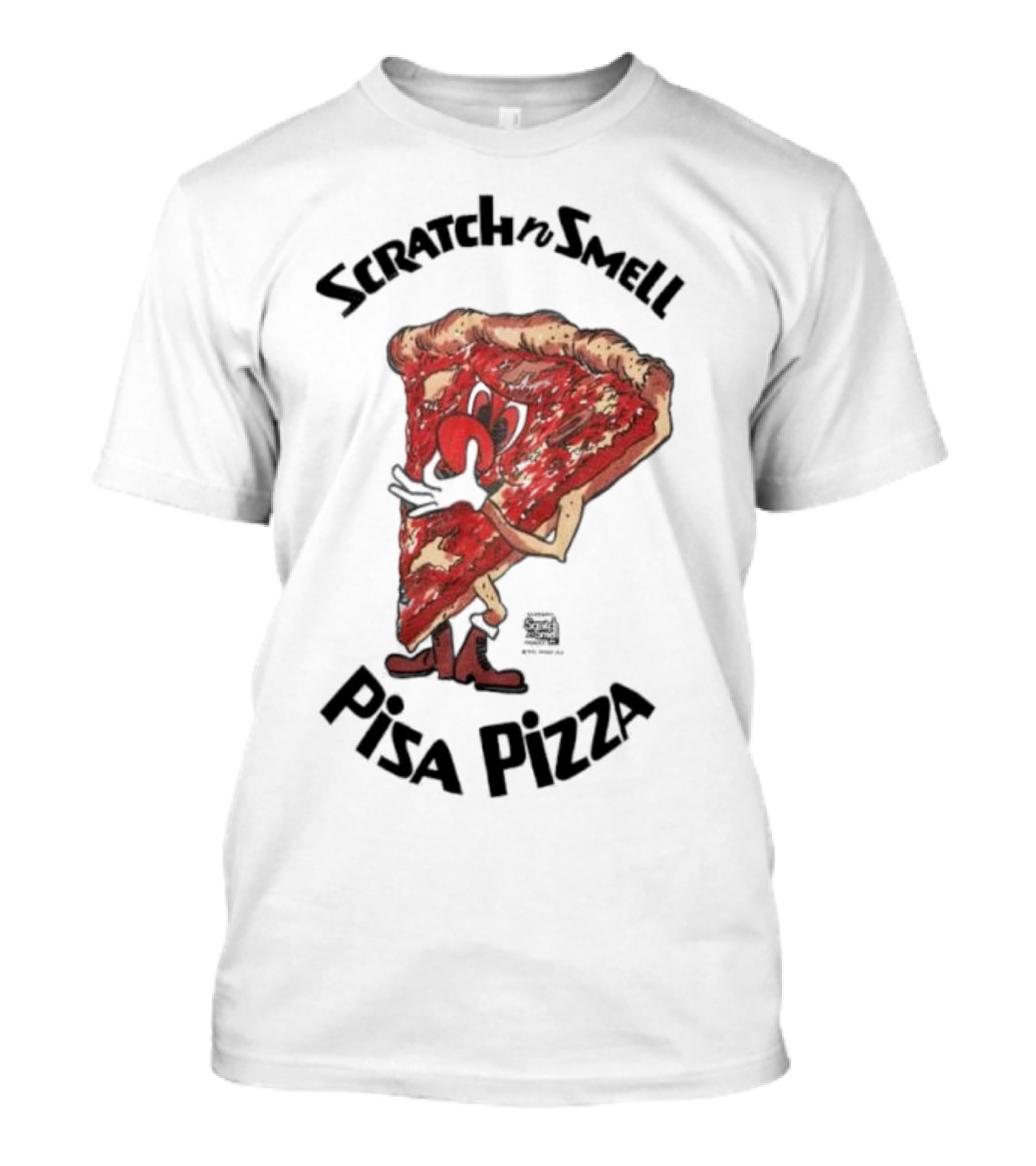 Scratchn Smell Pisa Pizza Slice Fun T-Shirt