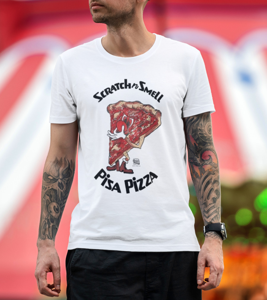 Scratchn Smell Pisa Pizza Slice Fun T-Shirt