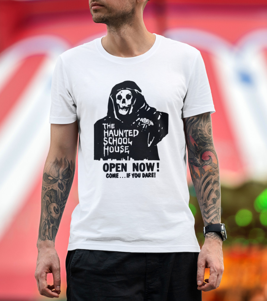 The Haunted School House Horror Movie Eerie Childhood Education Ghost Story T-Shirt