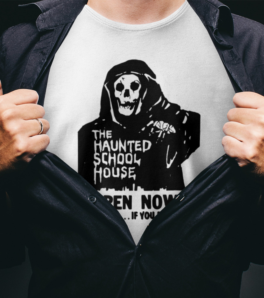 The Haunted School House Horror Movie Eerie Childhood Education Ghost Story T-Shirt