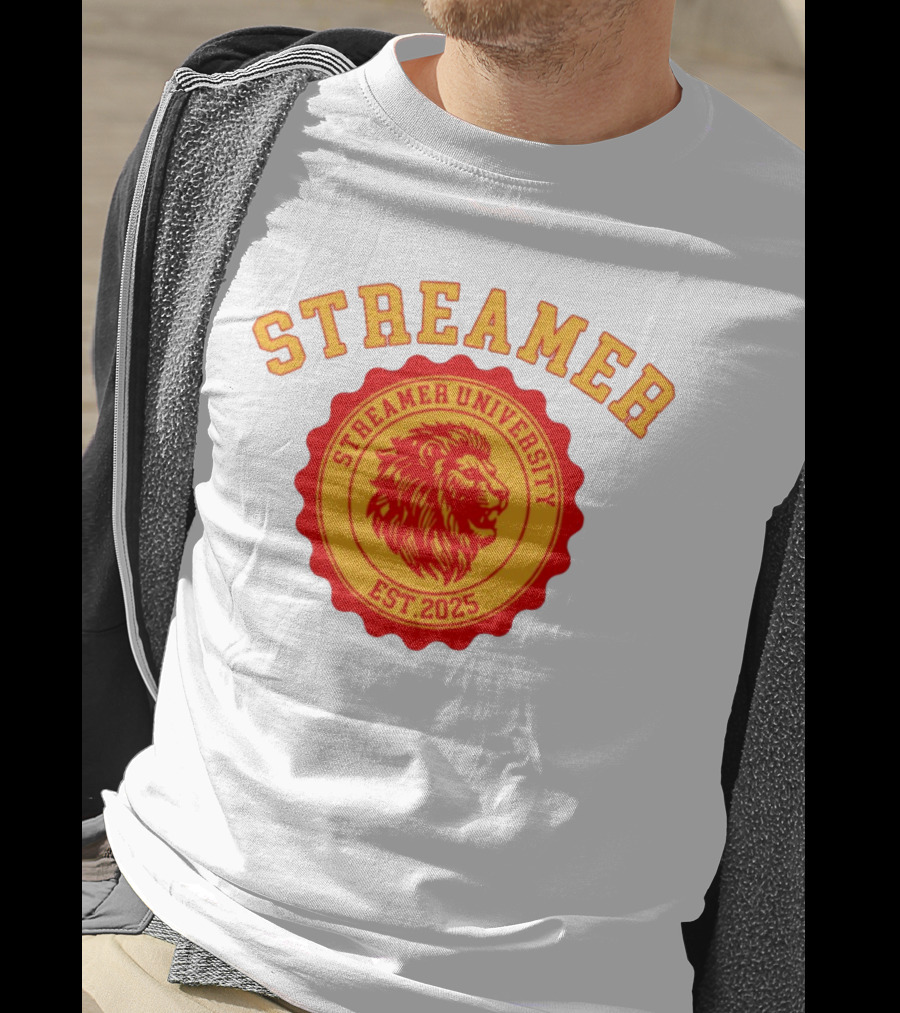 Streamer University Est 2025 Lion Emblem T-Shirt